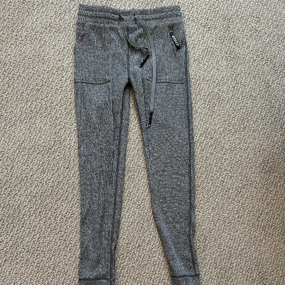 ECHT WOMENS RIBBED GREY JOGGERS - XS - AUTHENTIC GREAT CONDITION!